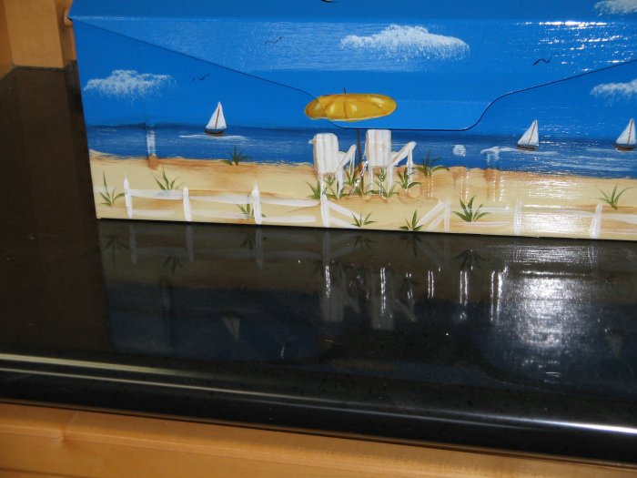 Wall Mount Mailbox Hand Painted Beach Scene Design Handpainted Mailboxes