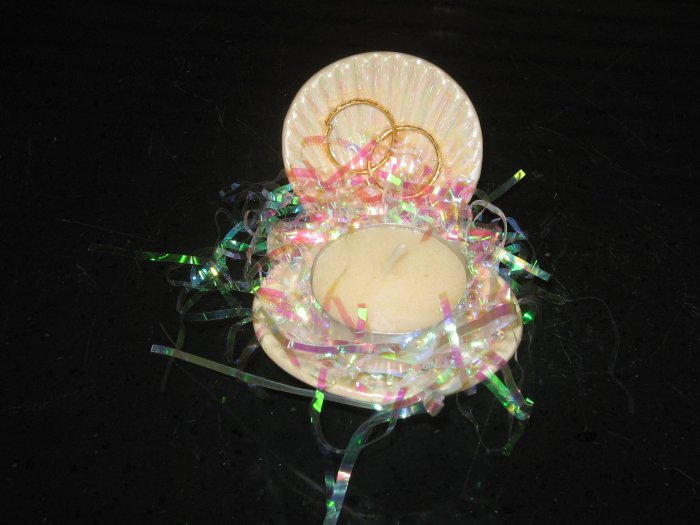 Sea Shell Wedding Shower Favor With Tea Lite Candle