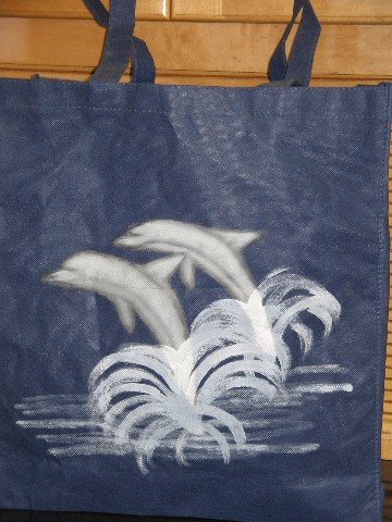 Grocery Tote Bag Dolphins Design Large Reusable Bag Dolphin