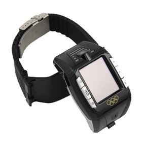 Red-Black Tri-band Cell Phone Watch F3