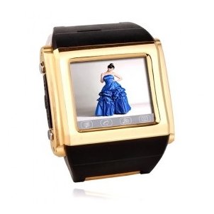 W600 Golden Tri-Band Touch Screen Cell Phone Watch