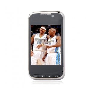 W9 Dual Card Wifi Java Touch Screen TV Cell Phone Black