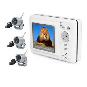 2.4GHz 4-channel wireless MP4 baby monitor Set with 3x Night Vision Wireless Spy Camera