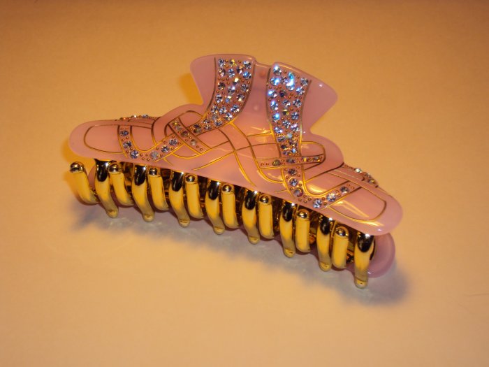 Swarovski crystal alligator barrette hair clip
