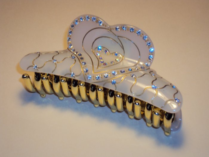 Swarovski crystal alligator barrette hair clip