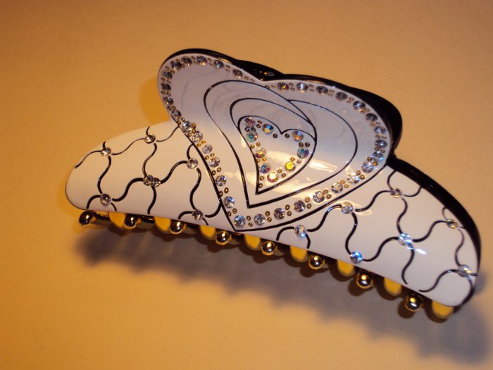 Swarovski crystal alligator barrette hair clip