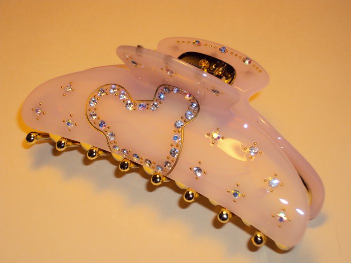 Swarovski crystal alligator barrette hair clip