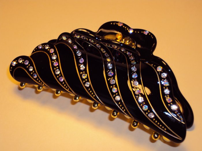 Swarovski crystal alligator barrette hair clip