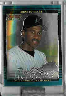Benito Baez Florida Marlins 2002 Bowman Chrome Uncirculated Rookie Card
