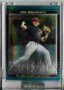 Eric Bruntlett Houston Astros 2002 Bowman Chrome Uncirculated Rookie Card