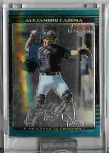 Alejandro Cadena Seattle Mariners 2002 Bowman Chrome Uncirculated Rookie Card