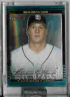 Ben Howard San Diego Padres 2002 Bowman Chrome Uncirculated Rookie Card