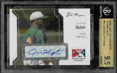 Justin Upton Tampa Bay Devil Rays Just Signatures Auto BGS 9.5 /50