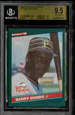 Barry Bonds San Francisco Giants 1986 Donruss XRC BGS 9.5 Rookie Card