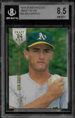 Ben Grieve Chicago White Sox 1994 Stadium Club Draft Picks Rookie Card BGS 8.5