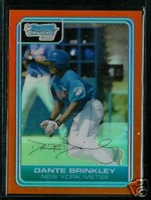 Dante Brinkley New York Mets 2006 Bowman Chrome Orange Refractor RC SN#/25 BC54