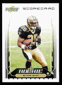 Reggie Bush New Orleans Saints 2006 Score Scorecard Rookie Card SN#/750