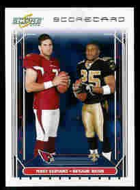 Reggie Bush New Orleans Saints Matt Leinart Arizona Cardianals USC Teamates 2006 Scorecard SN# /750