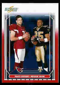 Reggie Bush New Orleans Saints Matt Leinart Arizona Cardianals USC Teamates 2006 Score Red SN# /120