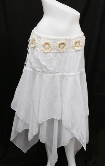 Not straight with crochet skirt