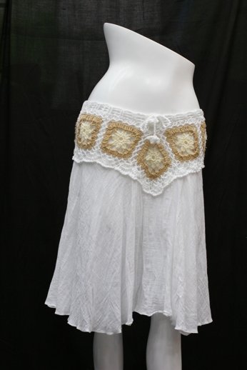 V crochet short skirt