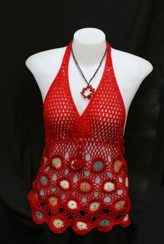 Flowers crochet top