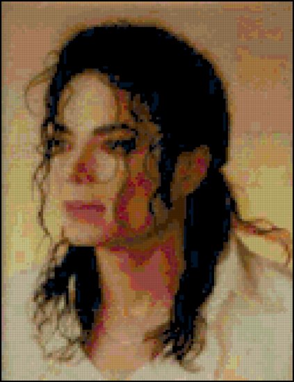 Michael Jackson Cross Stitch Portrait Pattern