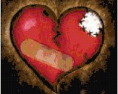 Mending a Broken Heart Original Cross Stitch Pattern