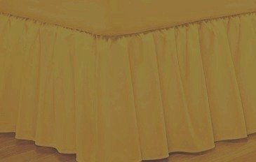 400 Thread Count Queen Bed skirt Egyptian Cotton Gold Color