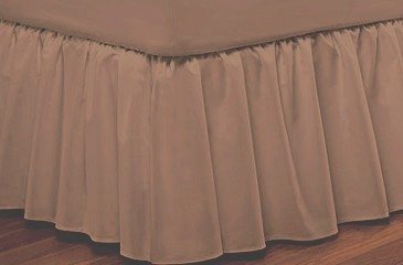 400-TC Queen bed skirt Taupe 100% Egyptian Cotton