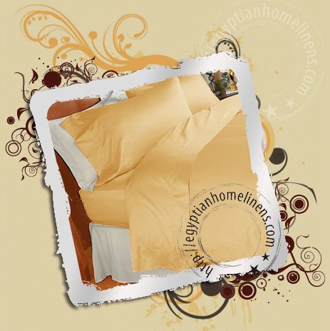 Full Sheet Set 1000TC Gold Egyptian Cotton Home Linens