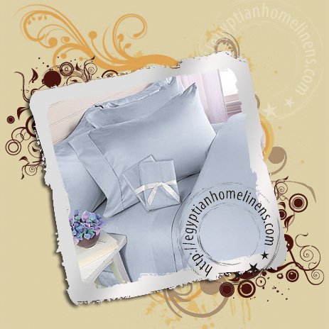 King Size 1200TC Duvet Cover Blue Egyptian Cotton Duvet Sets