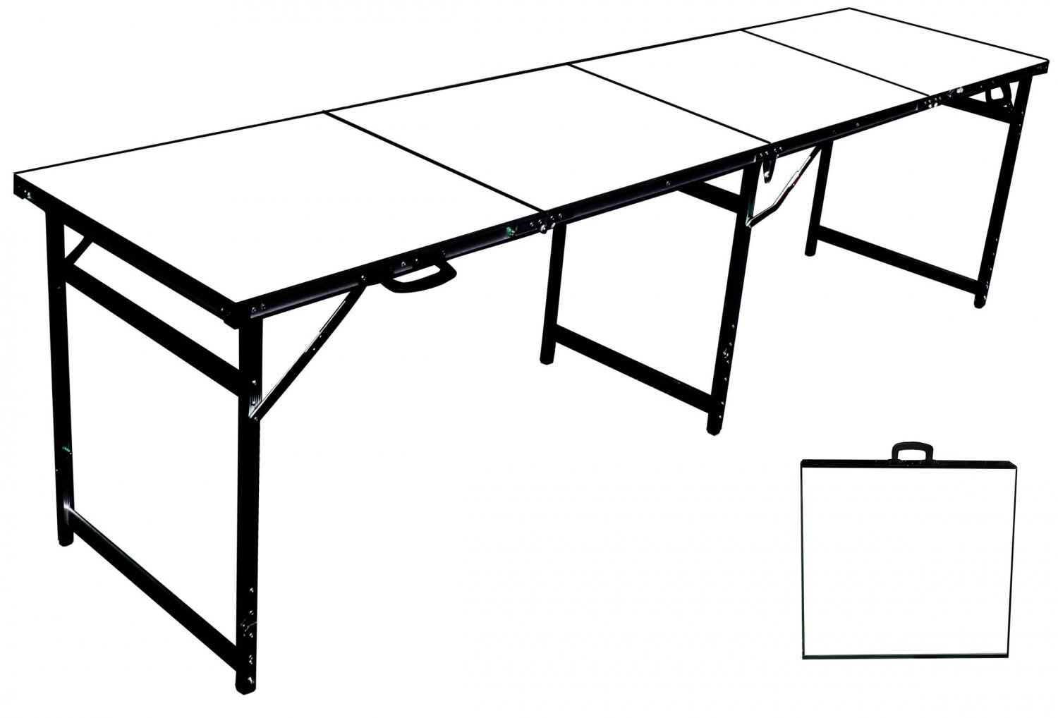 College Beer Pong Table 8 ft White Portable
