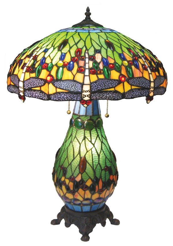 Classic Green Dragonfly Tiffany Style LampTable Lamp