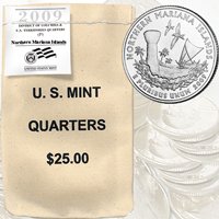 2009 Mariana Islands $ 25 Government Bag P Mint Quarters