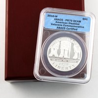 2010 American Veterans Disabled for Life Proof Silver Dollar PR70