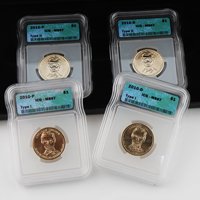 2010 Presidential Dollars Variety Set - 4pc - Abraham Lincoln Certified 67