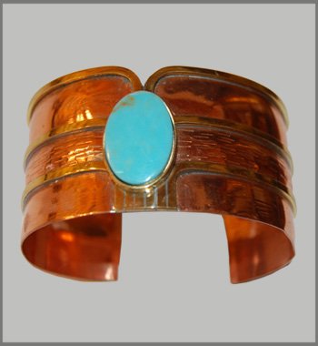 Cupper Turquoise Bangle