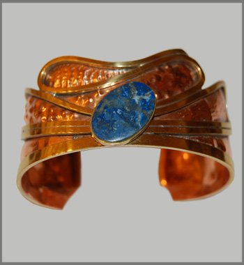 Cupper Lapislzuli Bangle