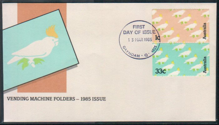 Australia FDC / First Day Cover : Vending Machine Folders 1985