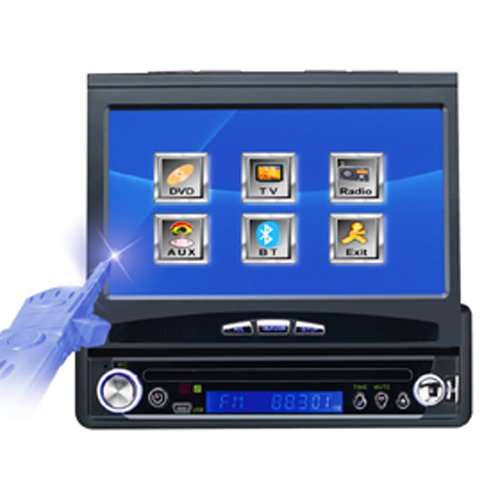 1-DIN 7" Car DVD Player with TV
