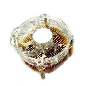 Pure Aluminum + Gold Paint Intel CPU Cooling FAN