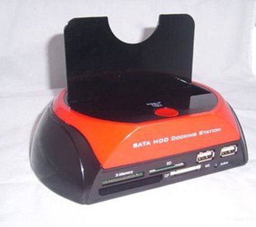 SATA Hard Drive Docking Station + Multi-Format Card Reader
