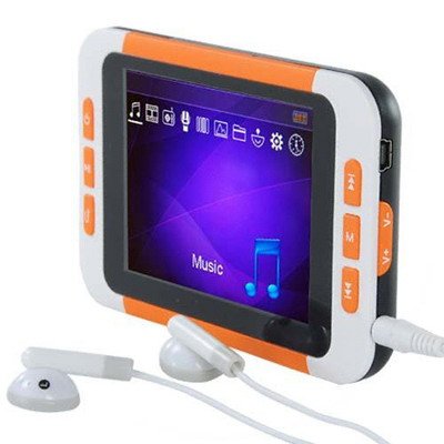 8GB 3.5 Inch MP5 Player with FM- Orange / White