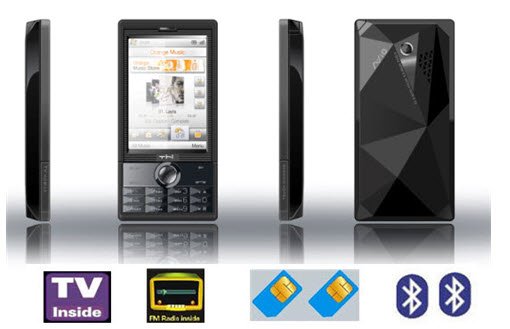 Quad Band Dual SIM Cards TV Mobile Phone