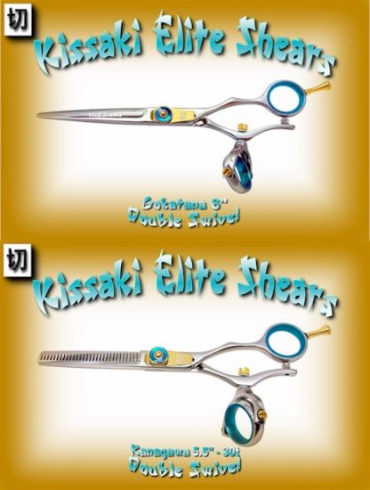 Gokatana 6 inch & Kanagawa 30t Double Swivel Professional Hair Shears / Scissors Combo