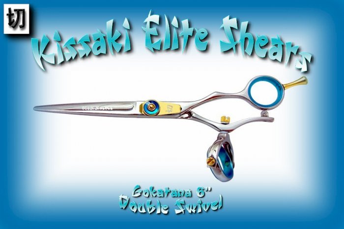 Gokatana 6 inch Double Swivel Professional Hair Stylists Shears / Scissors / Salon