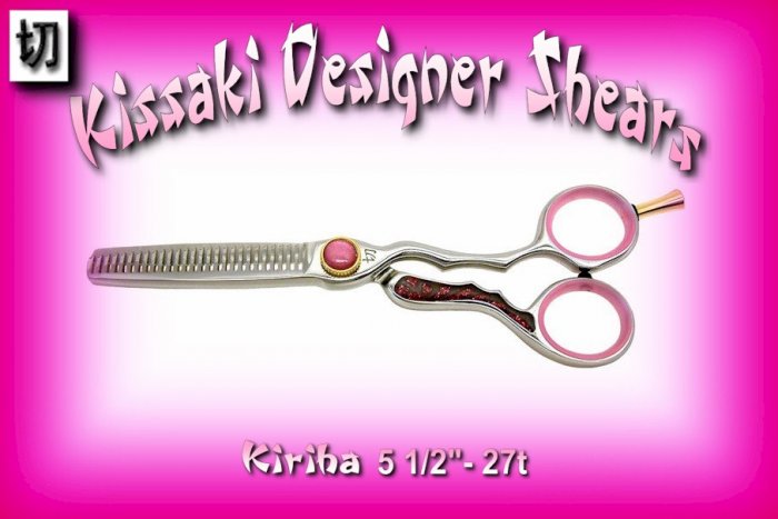 Kissaki Professional Hair Stylist 5.5 inch Kiriha 27 tooth Designer Thining Shears Scissors Salon