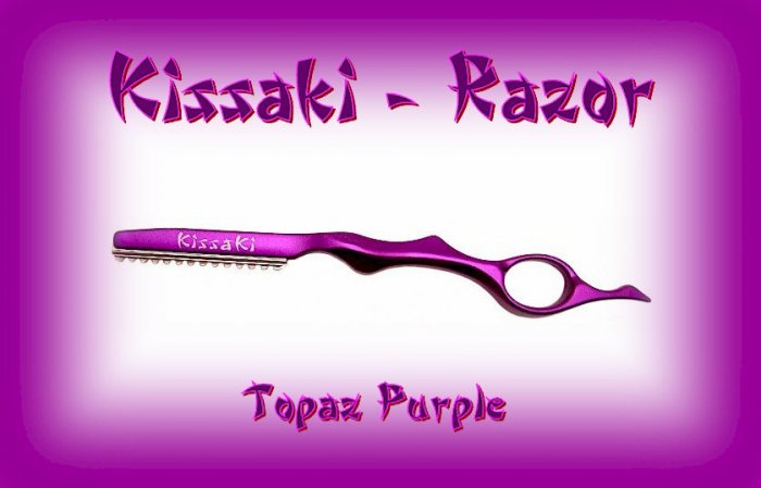Kissaki Topaz Purple Professional Hair Feathering Razor