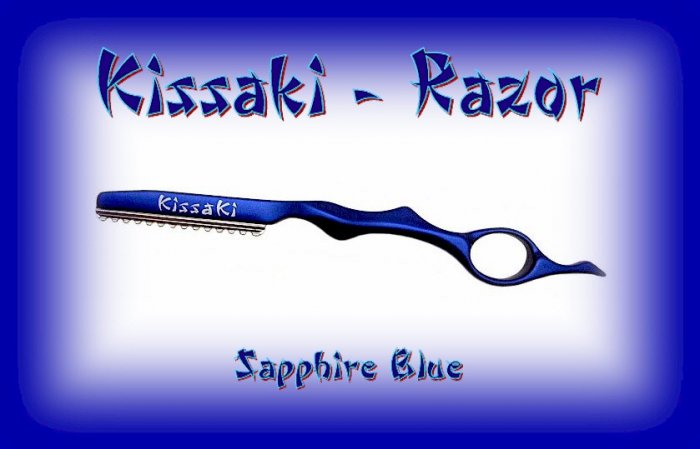 Kissaki Sapphire Blue Professional Hair Feathering Razor